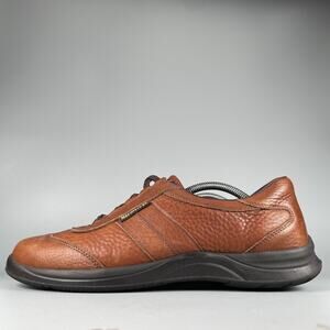 MEPHISTO Runoff Men's 10.5 Brown Leather Sneakers Comfort Lace Up Walking Shoes